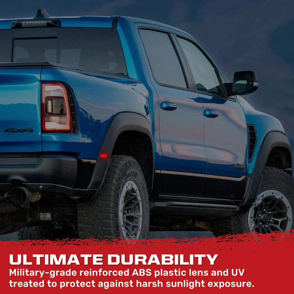 Recon Dodge 21-25 RAM 1500 TRX 7-PC Fender & Hood Light Kit Smoked Lens White or Amber LED Running Lights w/ Startup Light Sequence - Multiple Options