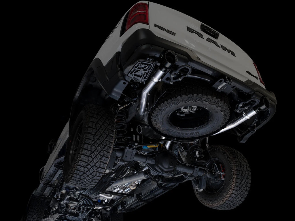AWE Tuning 2025+ RAM 1500 RHO 3.0 I6 TT 0FG Dual Rear Exit Catback Exhaust - Diamond Black Tips