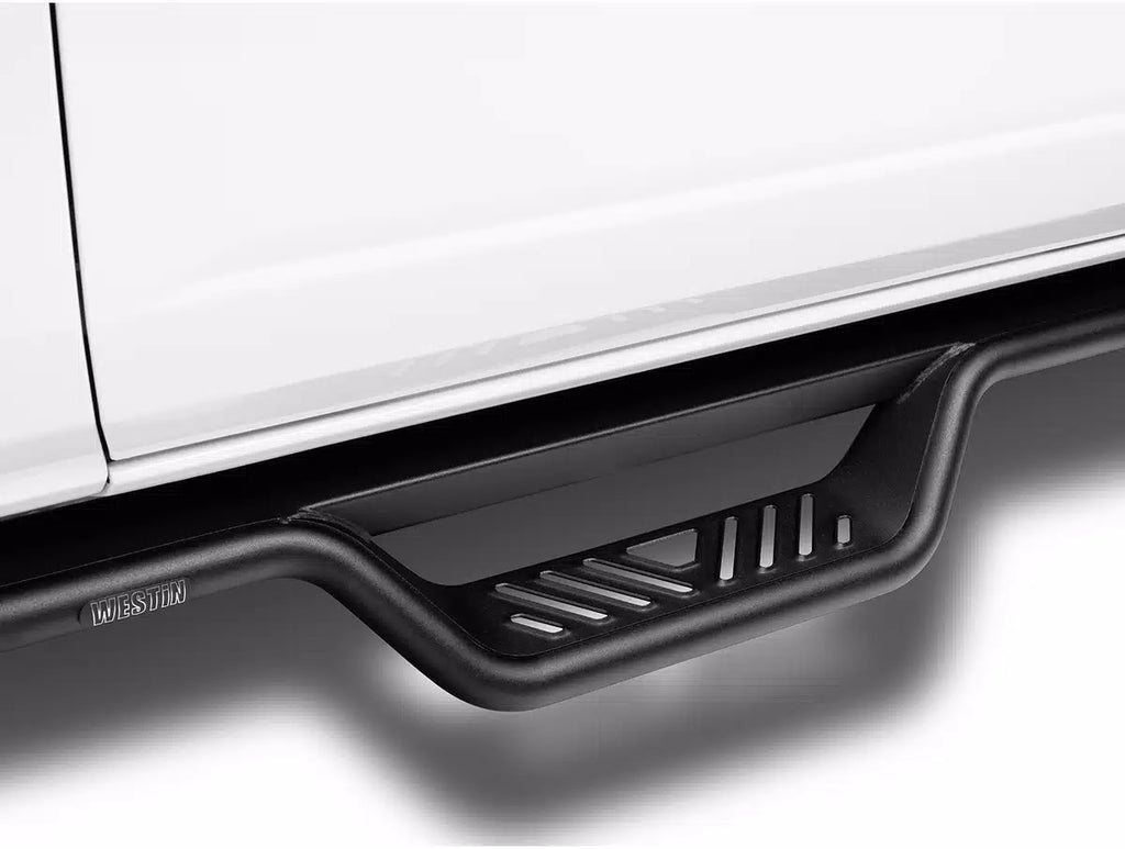 Westin 20-25 Jeep Gladiator Outlaw Nerf Step Bars - Textured Black / Rocker Panel Mount