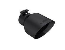 Load image into Gallery viewer, MBRP Universal 3in Hex Tip 5in Inlet 8in Length Dual Wall Exhaust Tip - Black Coated