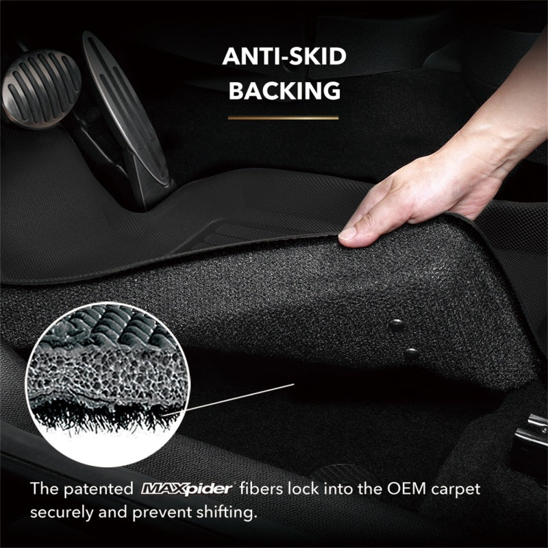 3D MAXpider 13-22 Jeep Grand Cherokee (WK) Kagu Black Full Set (2 Posts IN PASSENGERS SIDE)