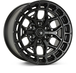 Vossen HFX-1 22x12 / 6x139.7 BP / ET-44 / 106.1 CB / Ultra Deep - Satin Black Wheel