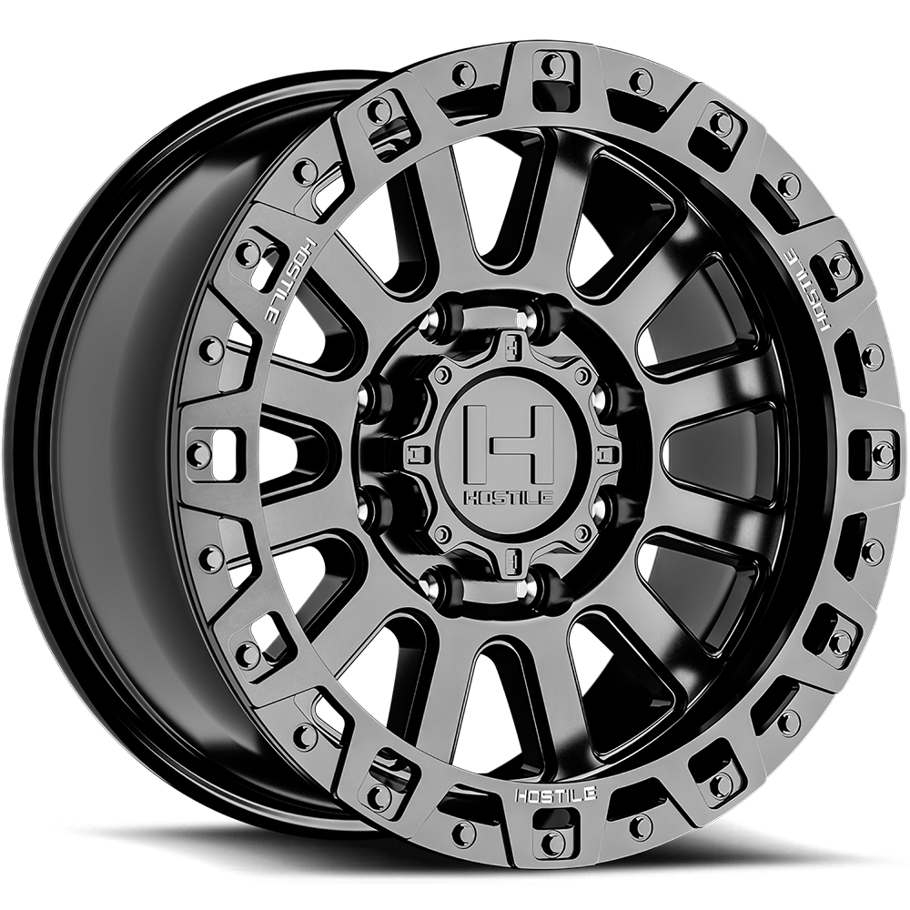 Hostile Wheel - Hostile Baja H139 Dominator 20X9 ET 12mm Offset / 8X165.1 BP / 125.2 BP / 3640 Load / Asphalt Black