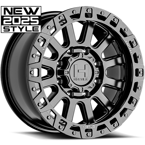 Hostile Wheel - Hostile Baja H139 Dominator 20X9 ET 12mm Offset / 8X165.1 BP / 125.2 BP / 3640 Load / Asphalt Black