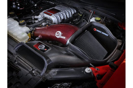 aFe 23-24 Ford F150 Raptor R Supercharged Red Carbon Track Series Air Intake w/ P5R Filter (MOQ 24)