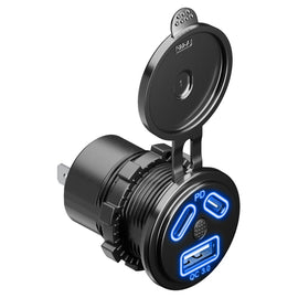 3-Port Device Charger | USB Qualcomm Quick Charge 3.0 with Dual USB Type-C Power Delivery Ports