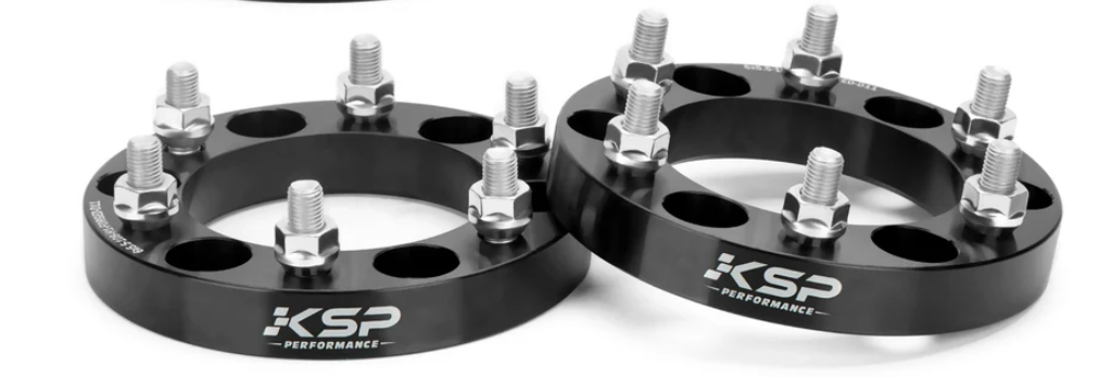 KSP 1" Inch  6X5.5 WHEEL SPACER 12X1.5mm Thread Pitch - Aluminum Forged - Black