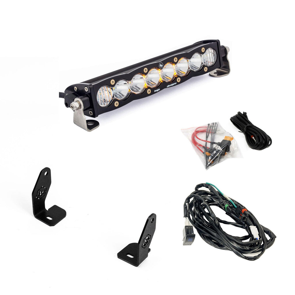 Baja Designs 2025 Polaris RZR Pro-R/S/XP S8 10in Light Bar Hood Mount Kit - Clear