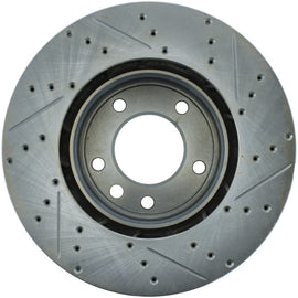 StopTech Select Sport 04-06 and 08-10 Porsche Cayanne Slotted and Drilled Front Right Brake Rotor