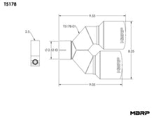 Load image into Gallery viewer, MBRP Universal T304 SS Dual Tip 4in OD/2.5in Inlet