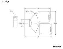 Load image into Gallery viewer, MBRP Universal Carbon Fiber Dual Tip 4in OD/2.5in Inlet