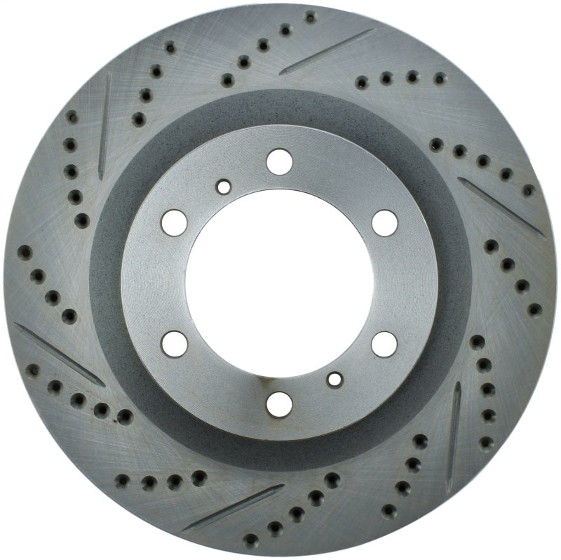 StopTech Select Sport 10-19 Toyota 4Runner Slotted & Drilled Right Front Rotor