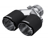 MBRP 3in ID / Dual 4in OD Out Staggered L 9.87in / R 9.37in Dual Wall Carbon Fiber Univ Exhaust Tip