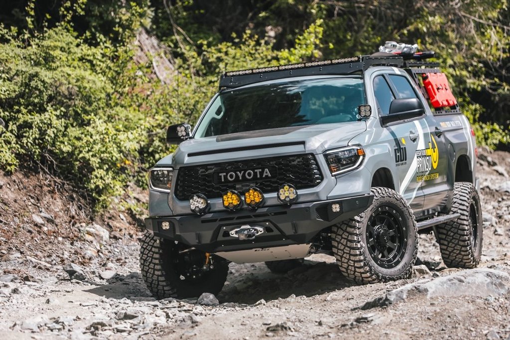 Prinsu Toyota Tundra Prinsu CrewMax Cab Rack | 2007-2021 (Standard Wind Deflector)