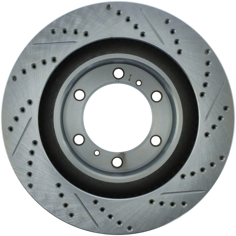 StopTech Select Sport 10-19 Toyota 4Runner Slotted & Drilled Right Front Rotor