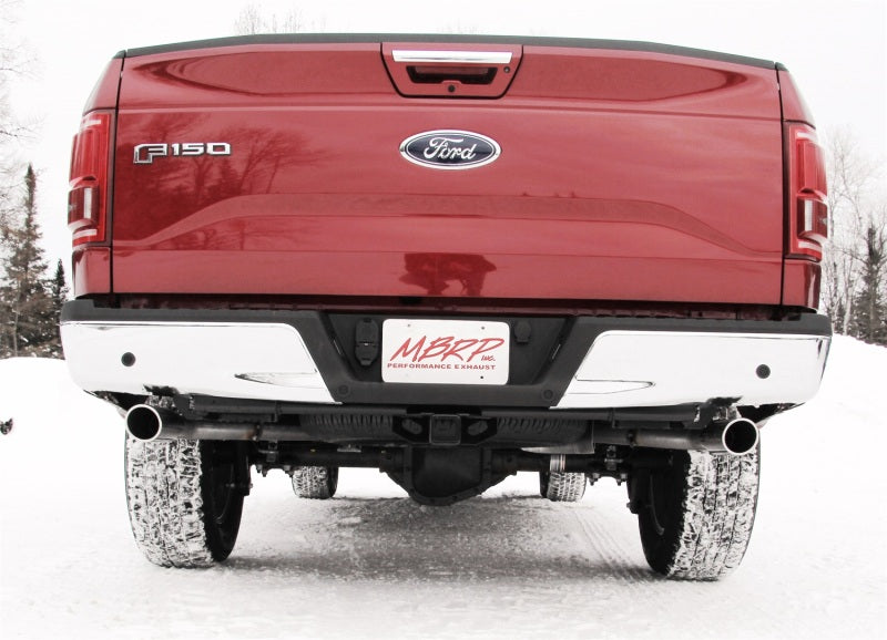 MBRP 2015 Ford F-150 5.0L 3in Cat Back Dual Split Rear Exit T409 Exhaust System