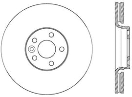 StopTech Sport Slotted (CRYO) 10 -15 Volvo XC60 Front Right Slotted Rotor
